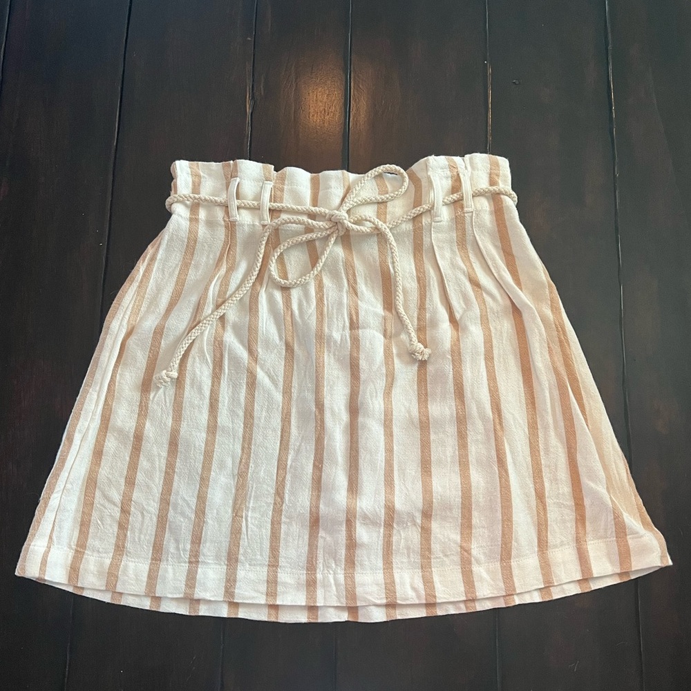 American Eagle AE Striped Linen Blend Mini Skirt - NWT